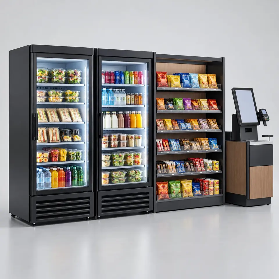 Micro Market Vending Machines AI concept illustration