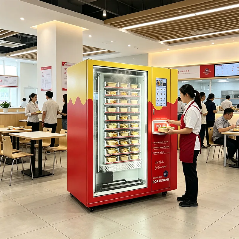 Hot food vending equipment operating in a food-service environment